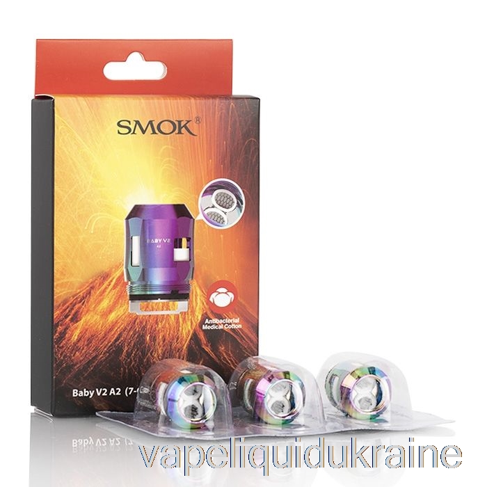 Vape Ukraine SMOK TFV8 Baby V2 Replacement Coils 0.2ohm Baby V2 A2 Dual Coils (Rainbow)